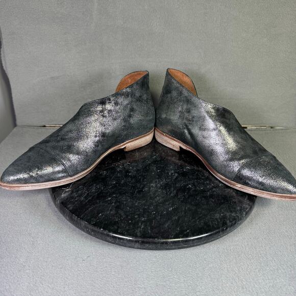 Free People Royale D’Orsay Flats Metallic Silver Women’s Size 37 / 6.5 US - Picture 5 of 7